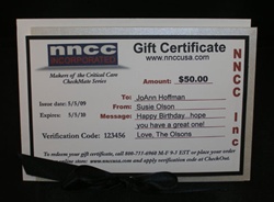 Gift Certificate for NNCC online store